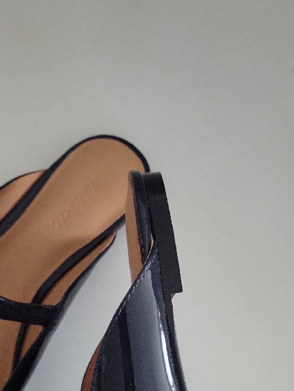 Madewell Navy Blue Patent Square-Toe Mary Jane Mules - Picture 6 of 8